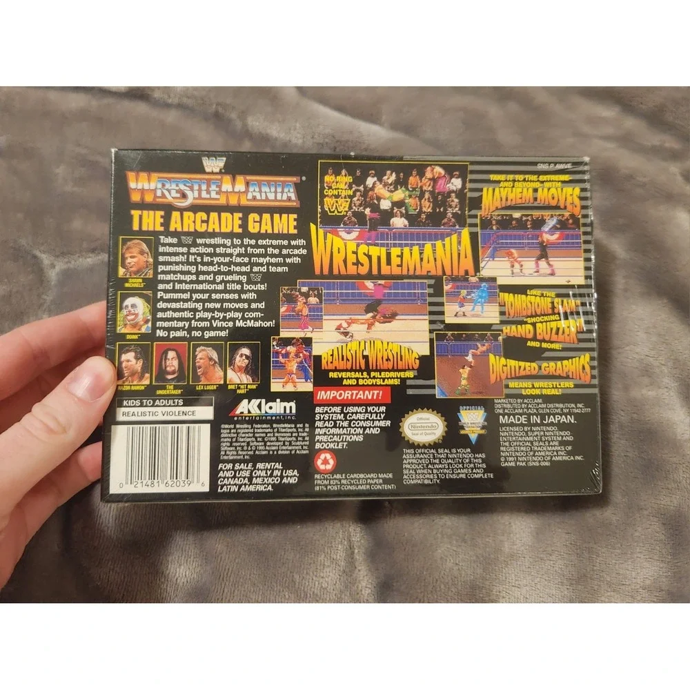 WWF WrestleMania: The Arcade Game Super Nintendo Entertainment System SEALED